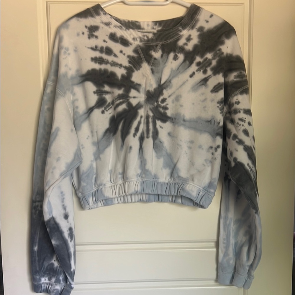 Gray Tie-Dye Women's Top
